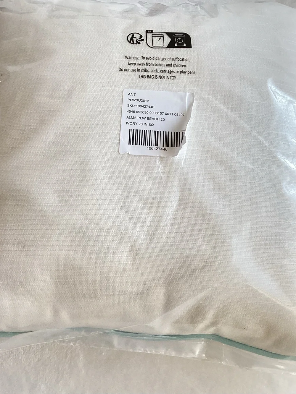 Anthropologie Embroidered Pillow Alma Cotton Beach New